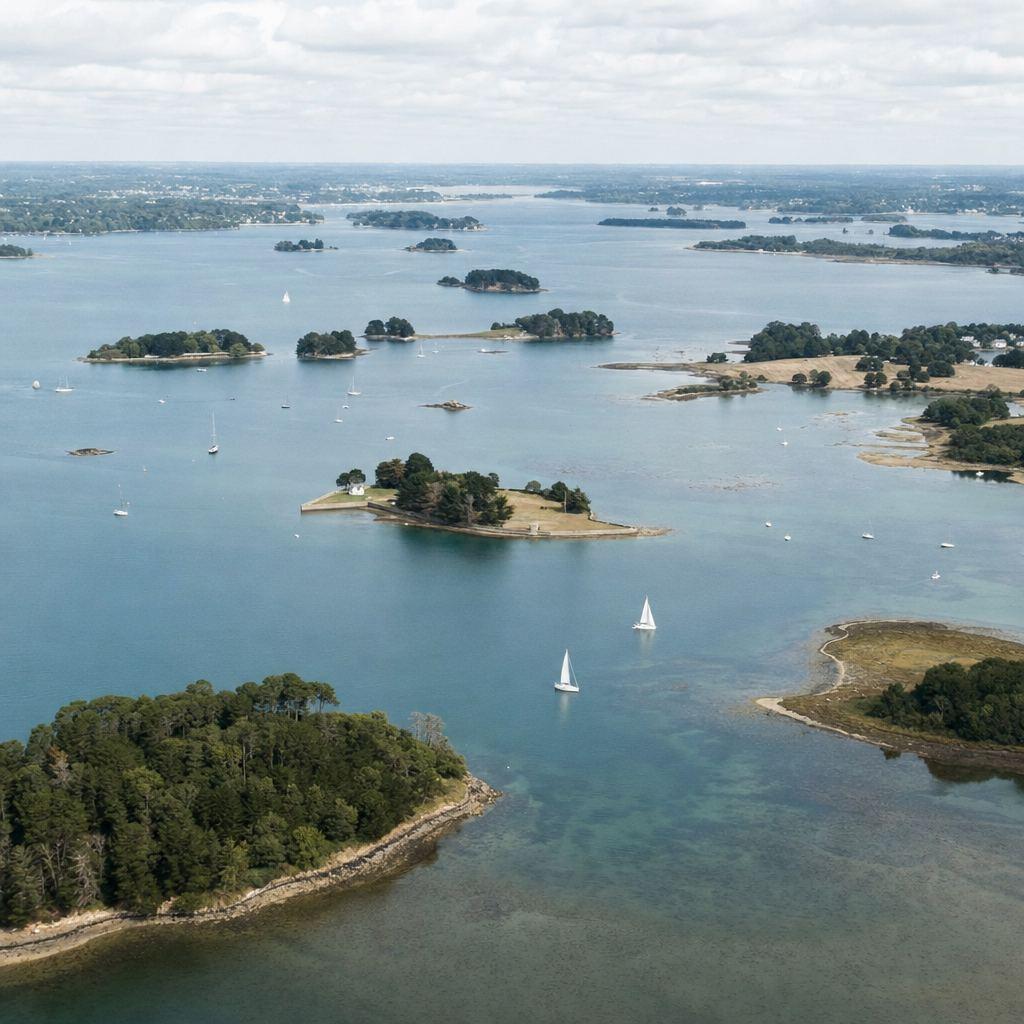 Golfe du Morbihan depuis Vannes — paysage unique de la côte bretonne