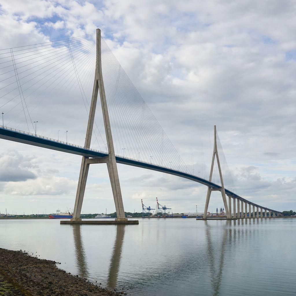 Pont de Saint-Nazaire au-dessus de l'estuaire de la Loire — VTC By DiDy en Loire-Atlantique