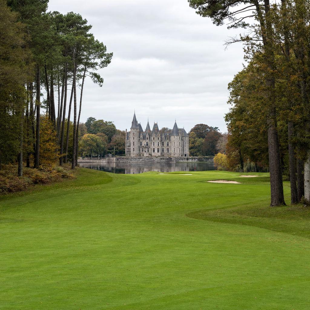 Golf du Domaine de la Bretesche a Missillac avec le chateau en arriere-plan — VTC By DiDy