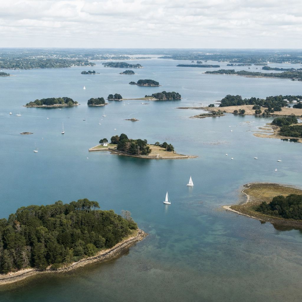 Golfe du Morbihan depuis Vannes — paysage unique de la côte bretonne
